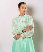 Timaraa Mint Whisper – Aari Zardosi Silk Co-Ord Set | Grocsy