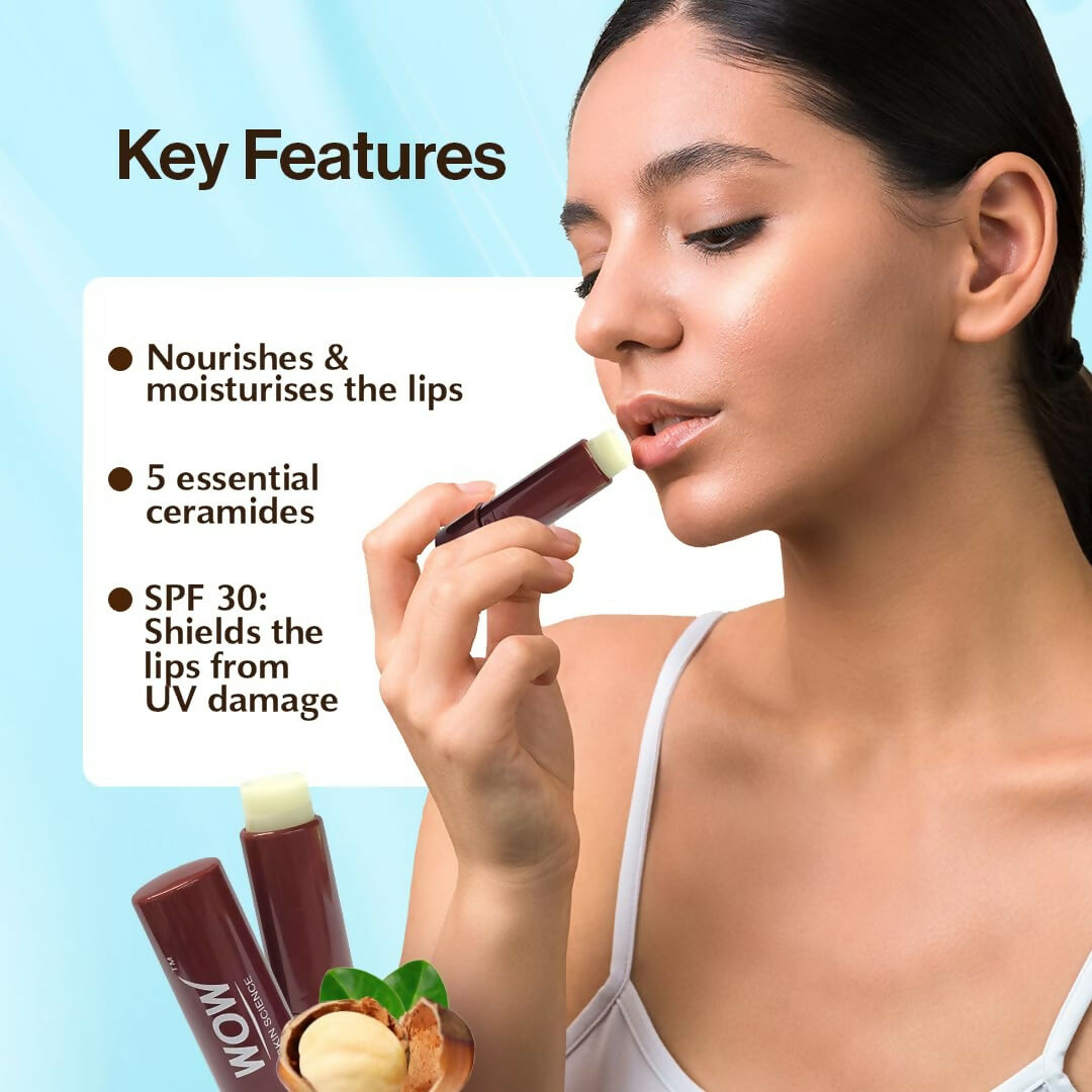 WOW Skin Science Shea Butter Nourishing Lip Balm SPF 30 with Ceramides | Grocsy