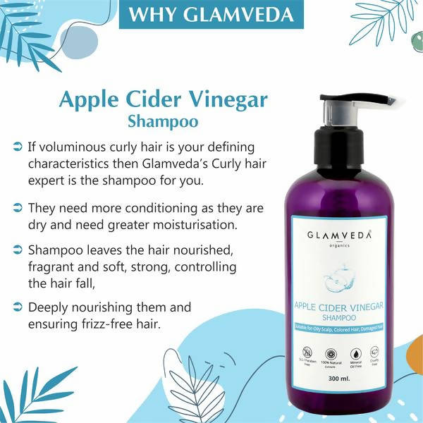 Glamveda Apple Cider Vinegar Shampoo | Grocsy