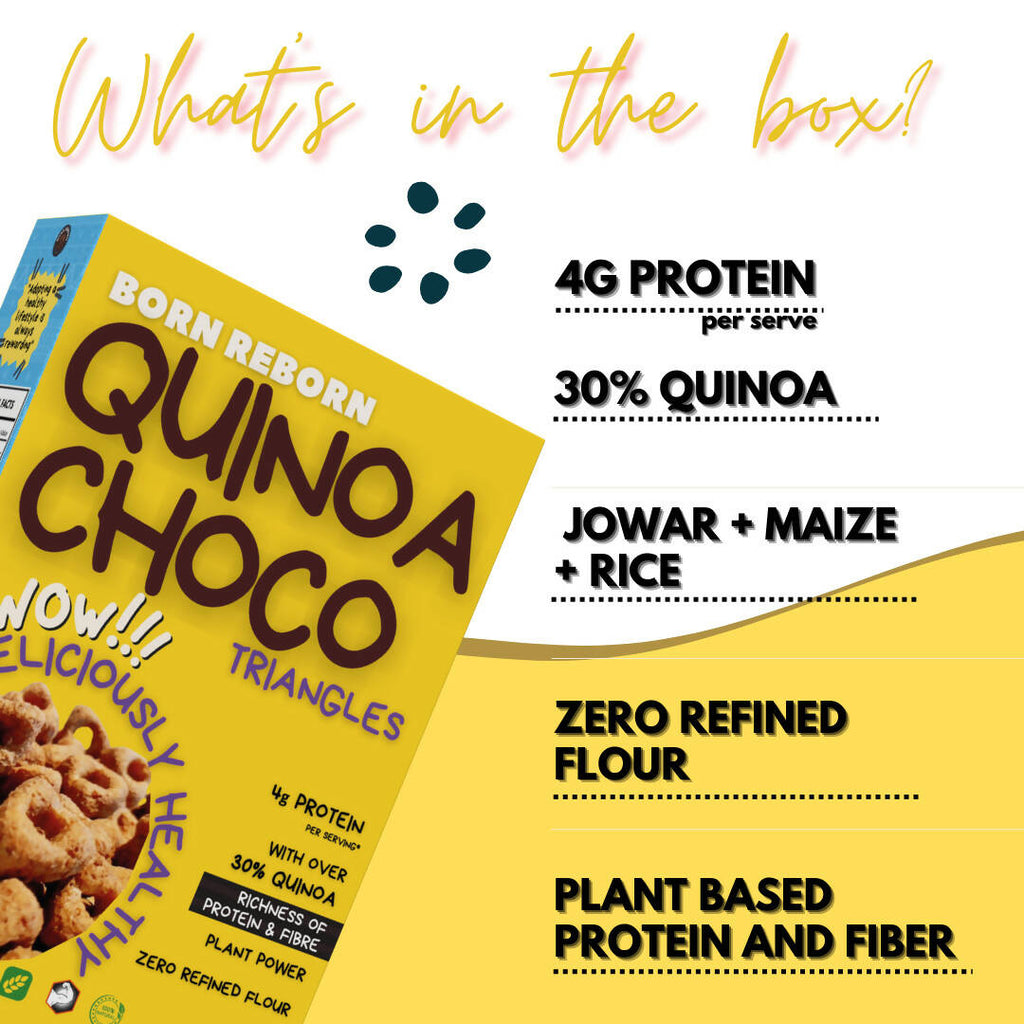 Born Reborn Quinoa Crunchy Choco Triangles | Grocsy
