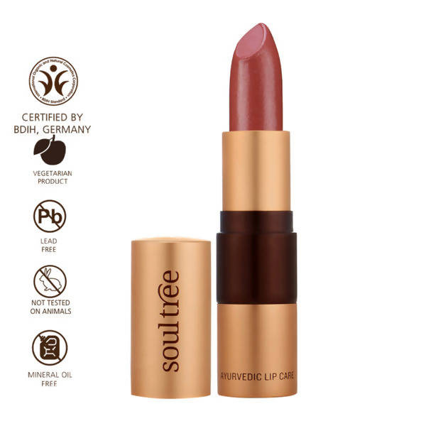 Soultree Ayurvedic Lipstick Shiny Blush 555 | Grocsy
