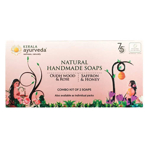 Kerala Ayurveda Natural Handmade Combo Kit of 2 Soaps | Grocsy