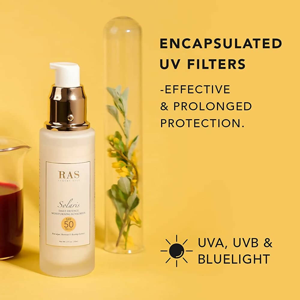 Ras Luxury Oils Solaris Daily Defence Mineral Sunscreen SPF 50 | Grocsy
