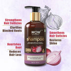 Wow Skin Science Onion & Collagen Anti Hairfall Shampoo For Strenghtens Roots & Prevents Hair Breakage | Grocsy