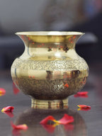 PujaNPujari Gold-Toned Brass Pooja Kalash Lota | Grocsy