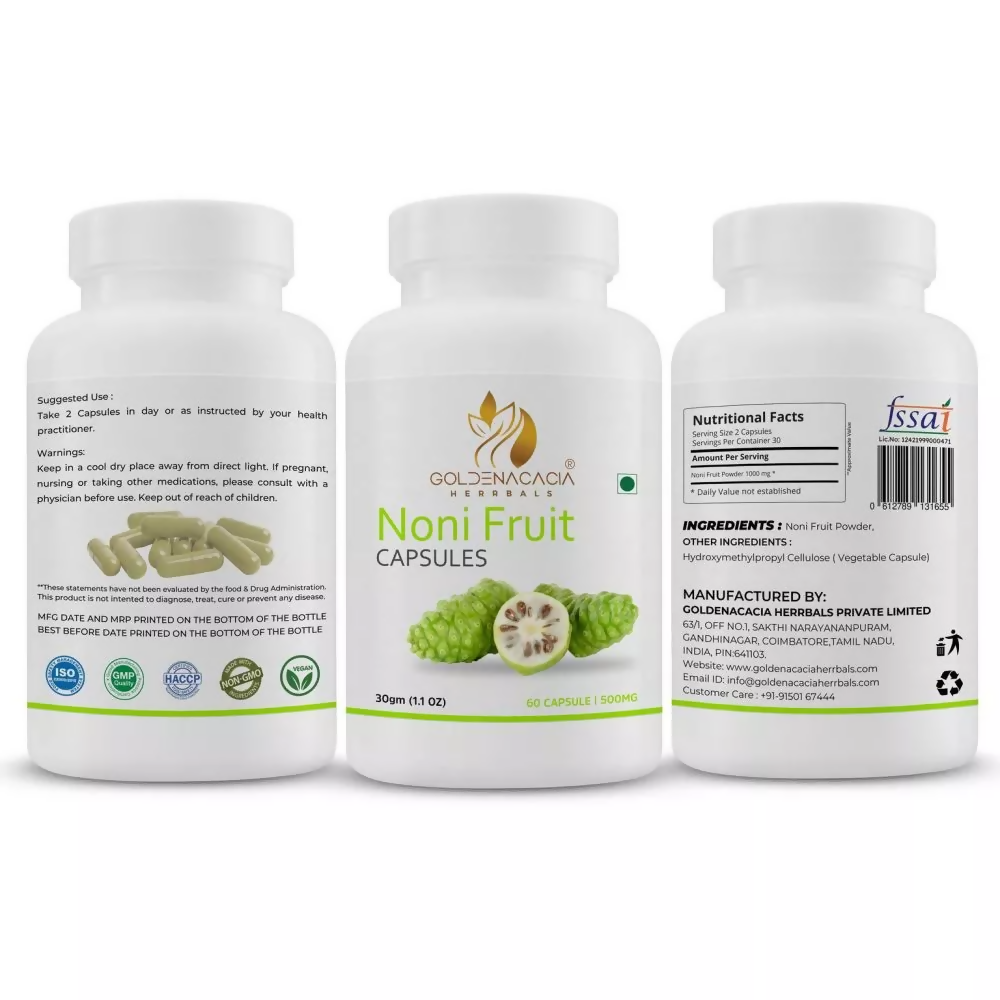 Goldenacacia Herrbals Noni Fruit Capsules | Grocsy