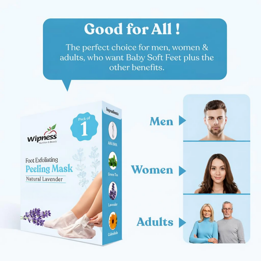 Wipness Natural Foot Peeling & Exfoliating Foot Mask | Grocsy