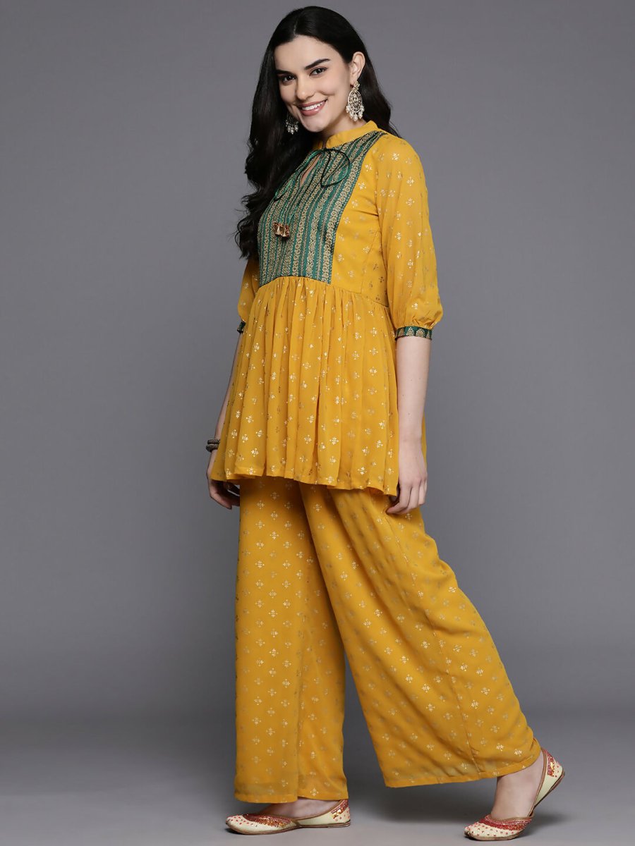 Ahalyaa Women's Traditional Wear Co-ods - Mustard | Grocsy