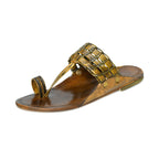 Stepsoft Men’S Brown Kolhapuri Slippers – Traditional Leather Party Footwear | Grocsy