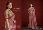 Light Maroon Pure Banarasi Jari pleat Stone with Handwork Saree with Stitched Blouse - Mohmanthan Aaina | Grocsy
