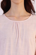 W for Woman Pink Embroidered Pure Cotton Scalloped Western Top | Grocsy