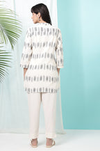W for Woman Off-White Yarn Dyed Pure Cotton Tunic | Grocsy