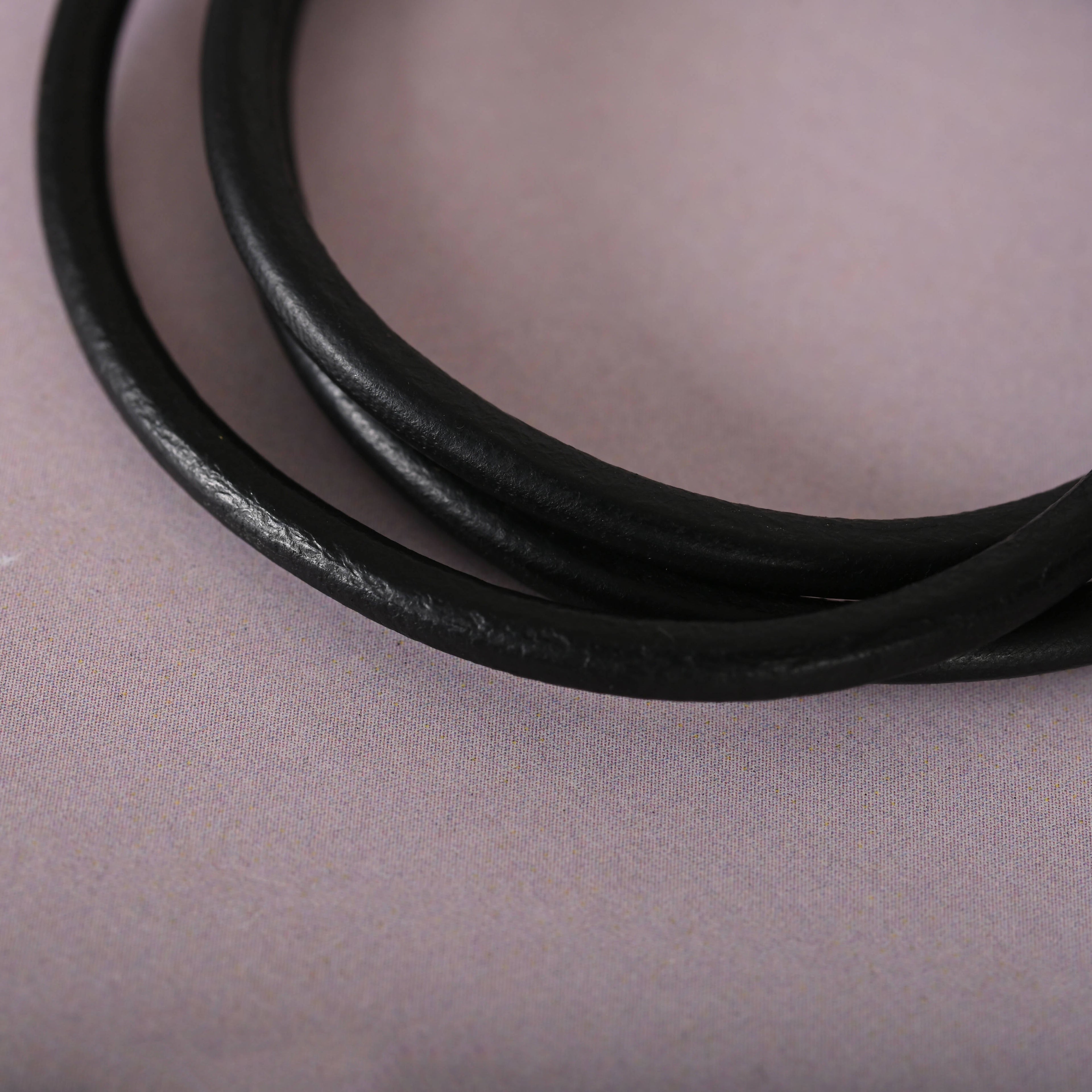 NVR Men Black Wraparound Bracelet | Grocsy