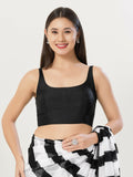 Joban Fashion Women Jacquard Black Stitched Blouse | Grocsy