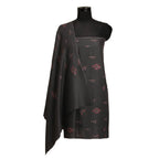 Nizalia Handmade Paper Mache Soozni Work Dark Grey Pashmina - Limited Time Offer | Grocsy