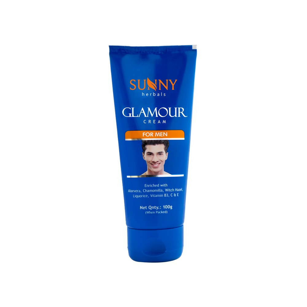 Sunny Herbals Glamour Cream For Men With Aloe Vera To Moisturize & Reduce Dark Spots | Grocsy