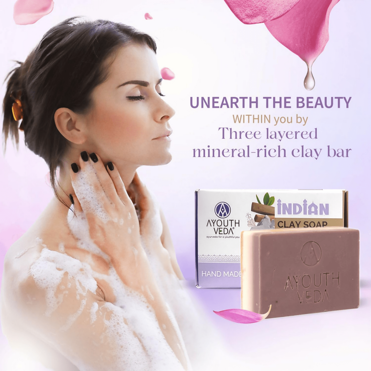Ayouthveda Handmade Indian Clay Soap | Grocsy