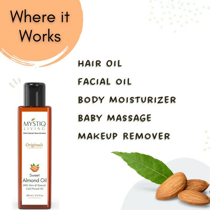 Mystiq Living Originals Sweet Almond Oil | Grocsy
