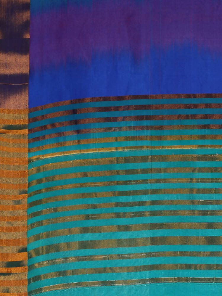Kalamandir Ikkat Print Silk Blend Multi Color Uppada Saree | Grocsy