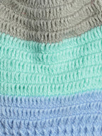Chutput Kids Woollen Hand Knitted Colorblock Detailed Cap - Multi | Grocsy