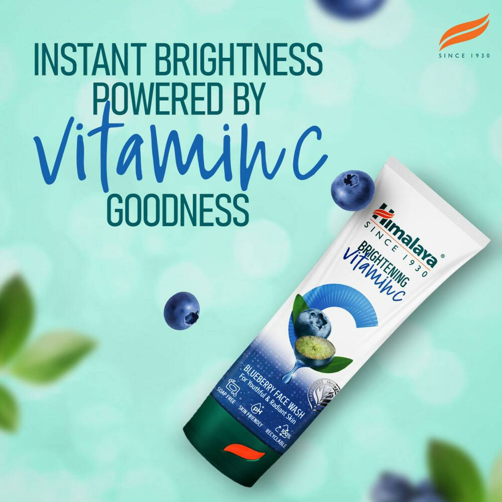 Himalaya Herbals Brightening Vitamin C Blueberry Face Wash | Grocsy