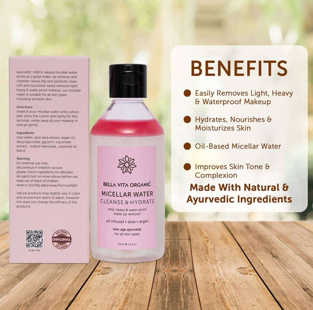Bella Vita Organic Micellar Water Cleanse & Hydrate | Grocsy