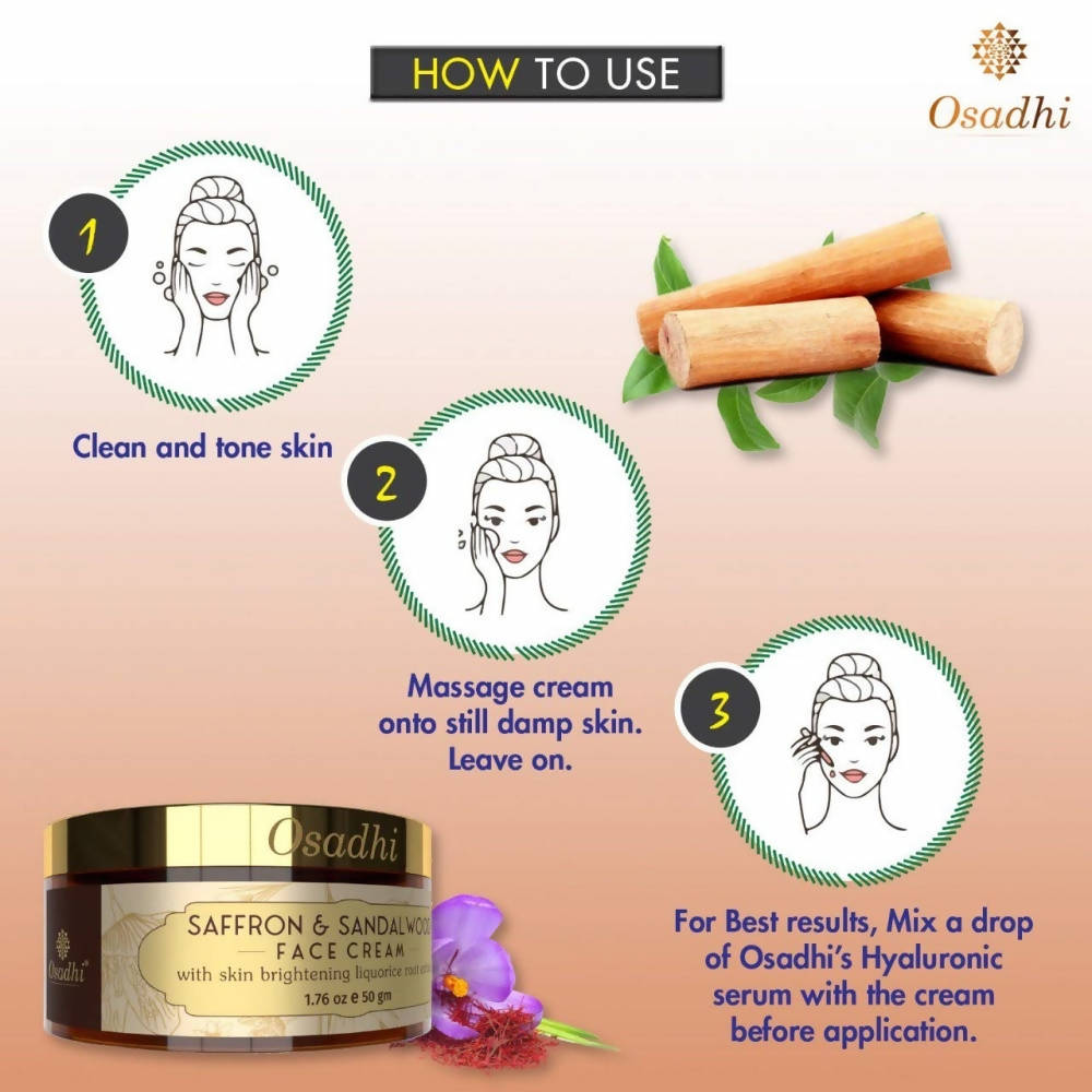 Osadhi Saffron & Sandalwood Face Cream | Grocsy