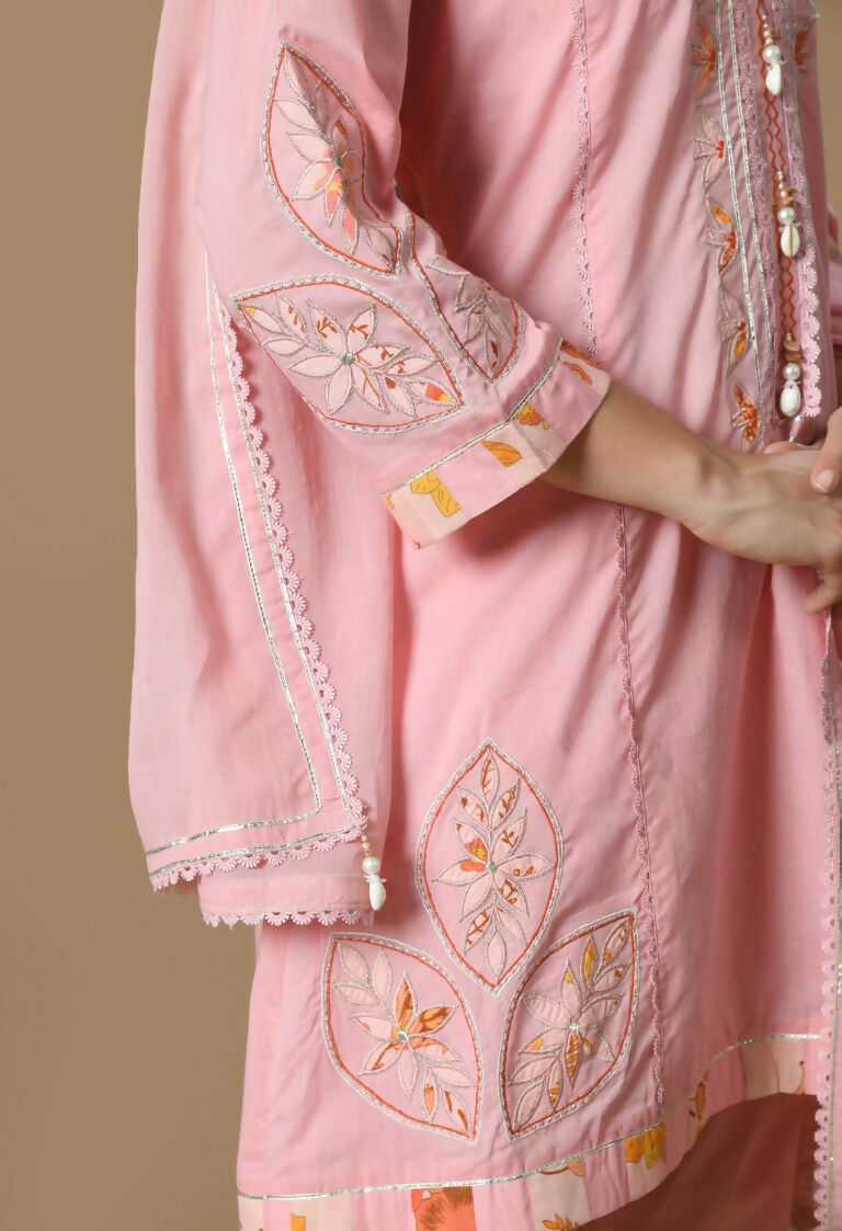 Joban Fashion Pink Cotton Kurta Set | Grocsy