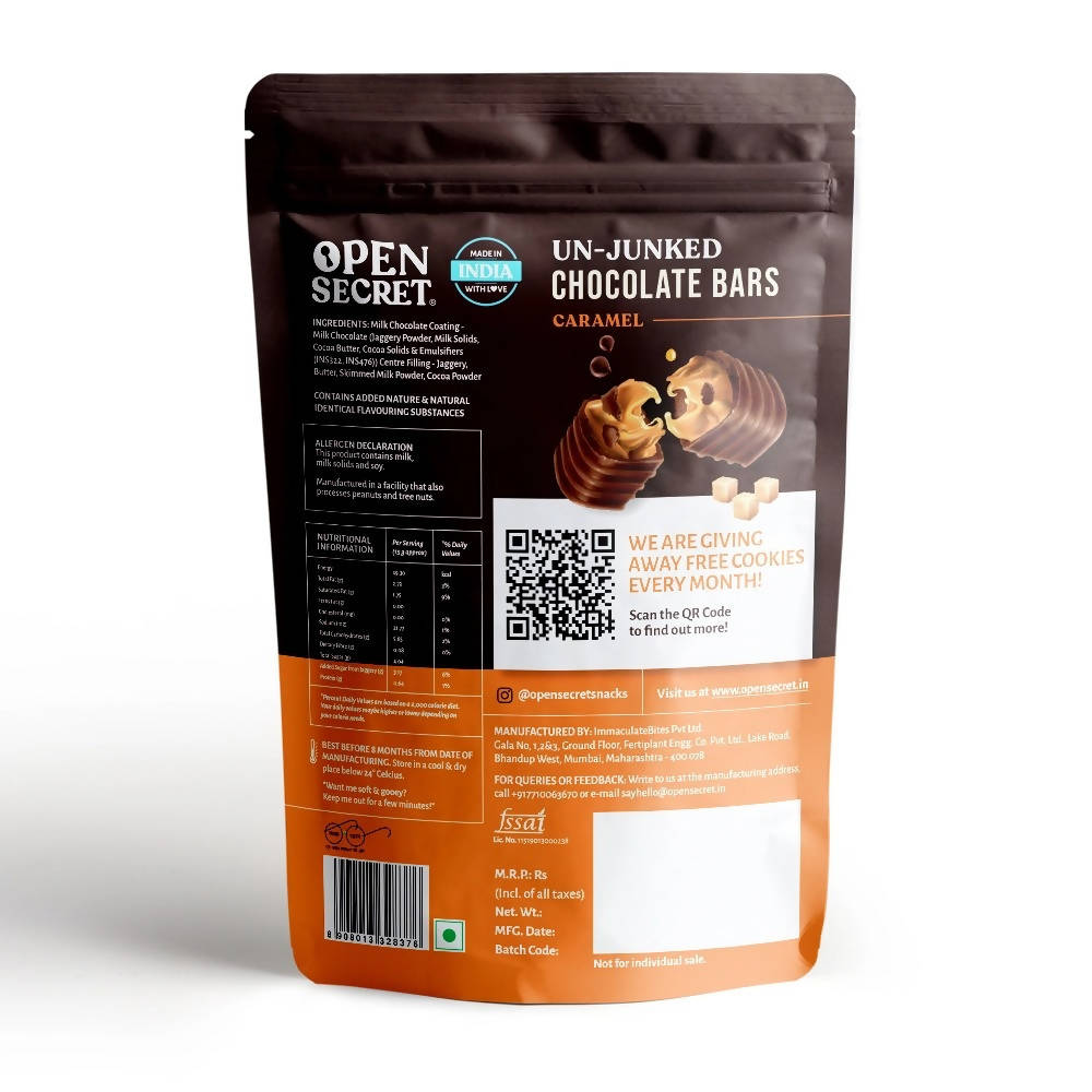 Open Secret Un-Junked Chocolate Bars Caramel | Grocsy