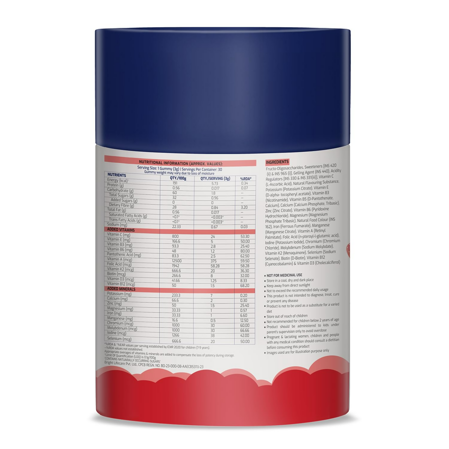 Gritzo Super Gummies Multivitamin (7+y Kids) (Strawberry Flavour) | Grocsy