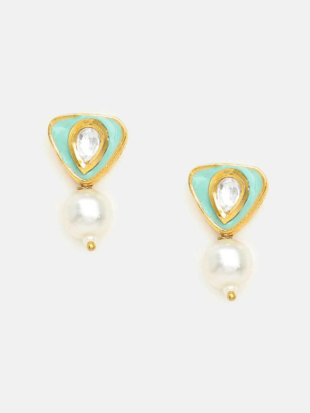 Ruby Raang Ruhani Green Pearl Earrings | Grocsy