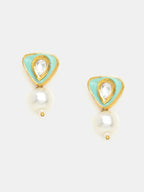 Ruby Raang Ruhani Green Pearl Earrings | Grocsy