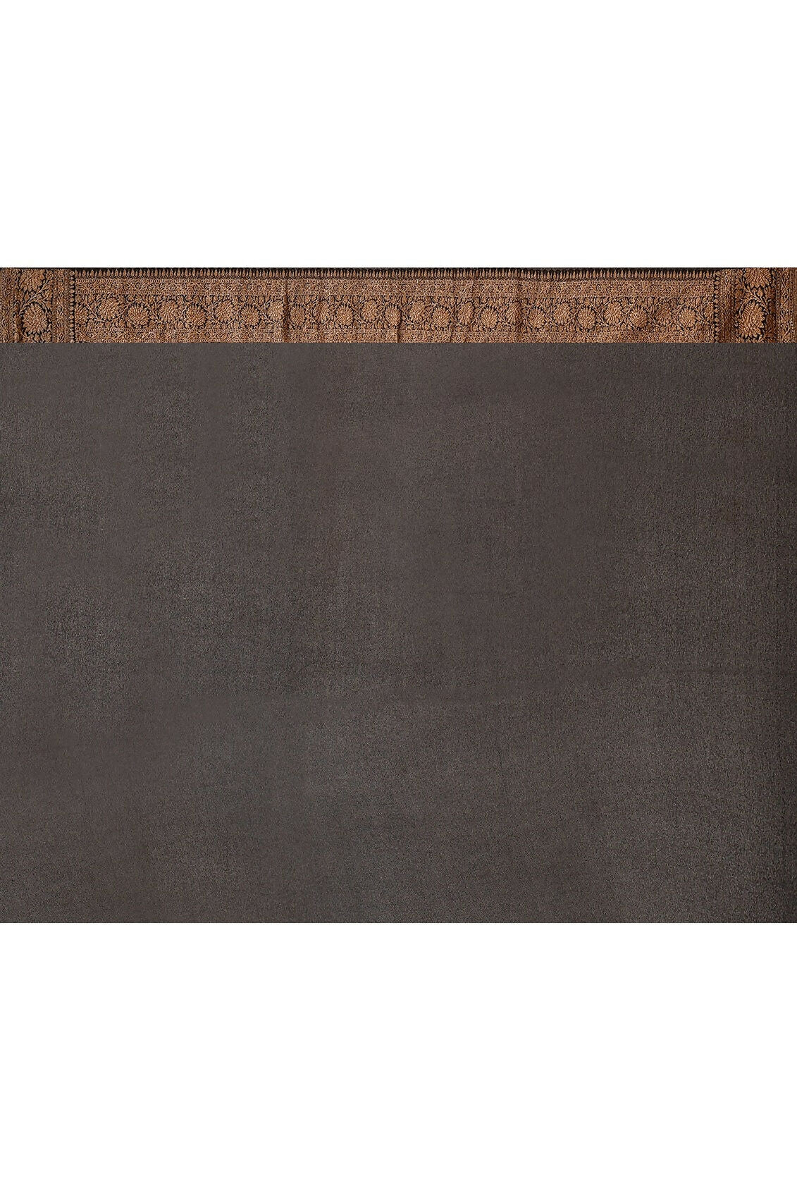 Joban Fashion Grey Crepe Chiffon Pure Handloom Banarasi Silk Saree | Grocsy