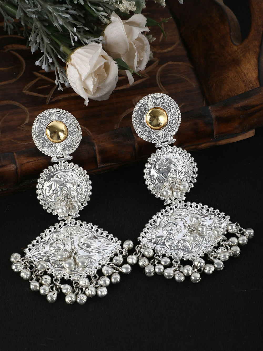 Joban Fashion Women Handcrafted Silver Tone Earrings | Grocsy