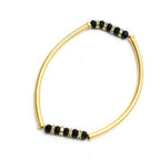 Mominos Fashion Kamal Johar Gold-Polished Beads Anklets | Grocsy