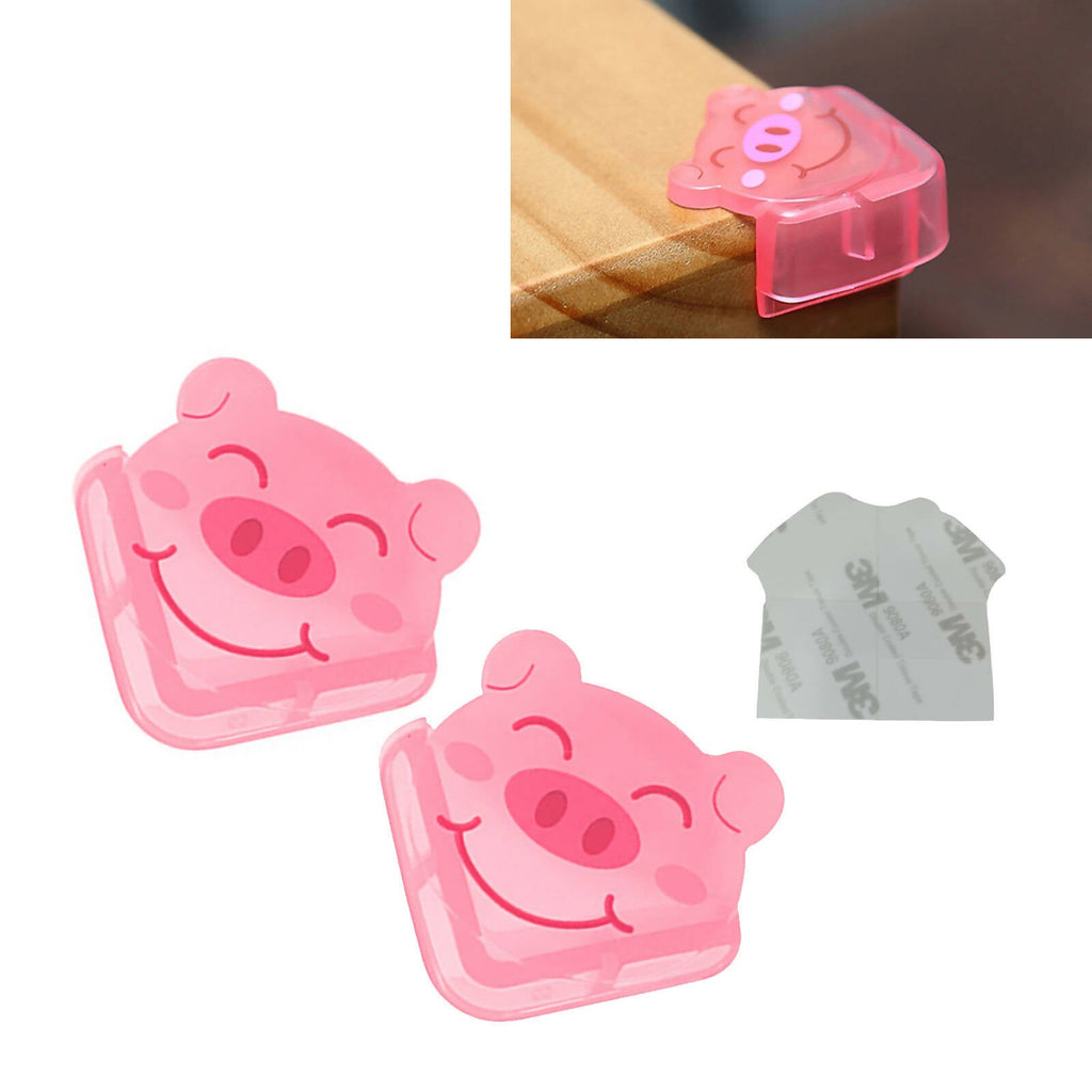 Safe-O-Kid Piggy Shaped, Compact Corner Safety For Sharp Corners, Pink | Grocsy