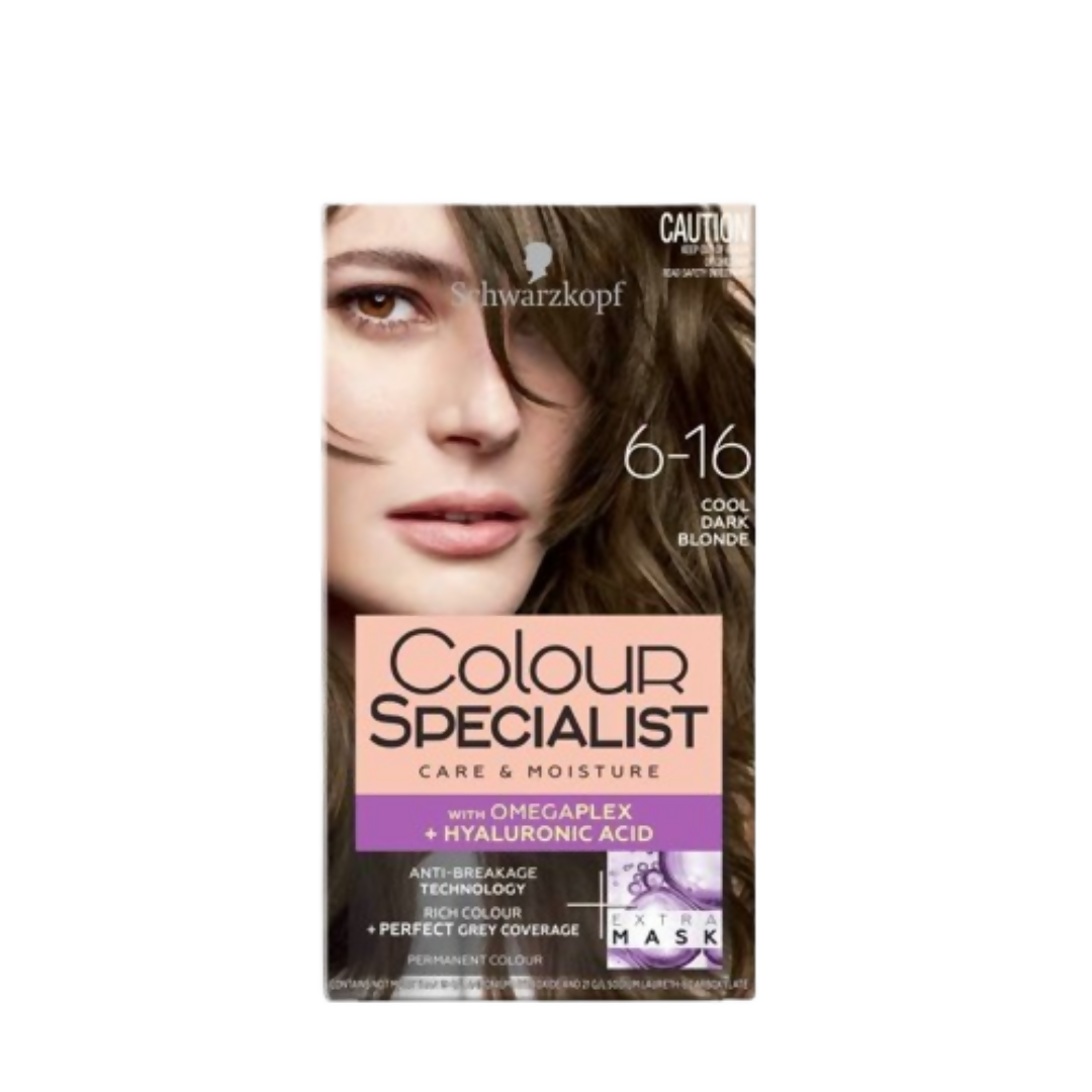 Schwarzkopf Colour Specialist Permanent Hair Colour - 6.16 Cool Dark Blonde | Grocsy