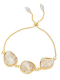 NVR Women's Pearls Gold Toned Bracelet | Grocsy