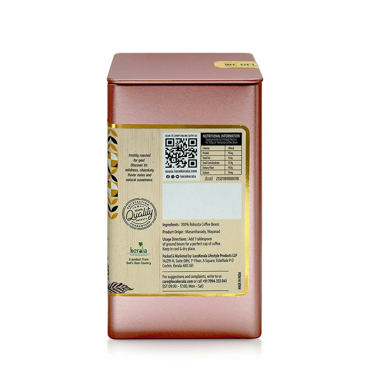 LocoKerala Western Ghats Monsooned Malabar Roasted Robusta Coffee Bean | Grocsy