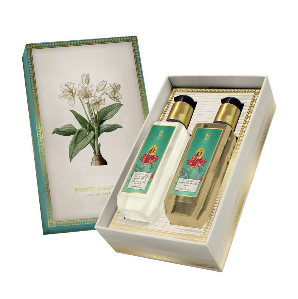 Forest Essentials White Lily Body Care Duo (Soundarya) Box | Grocsy