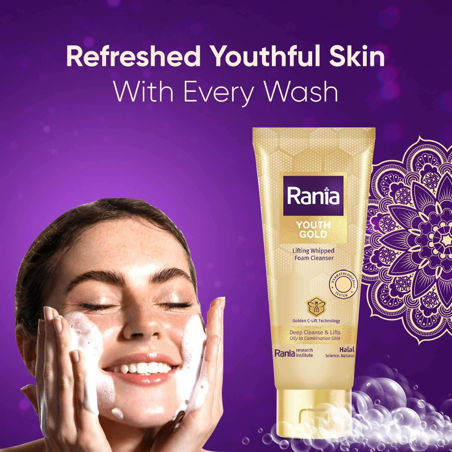 Rania Creamy Foam Facewash Deeply Cleanses | Grocsy