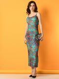 Myshka Women's Multi Printed Party Dress | Grocsy