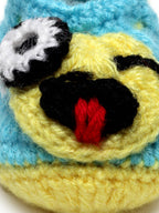 Chutput Kids Woollen Hand Knitted Smile Face Booties - Blue | Grocsy