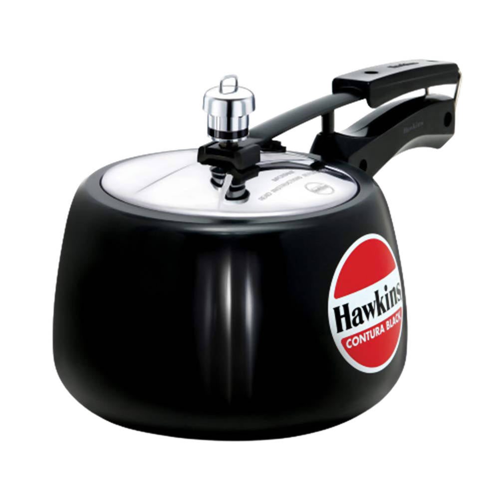 Hawkins Contura Hard Anodised Aluminium Pressure Cooker 3 Litre - Black | Grocsy