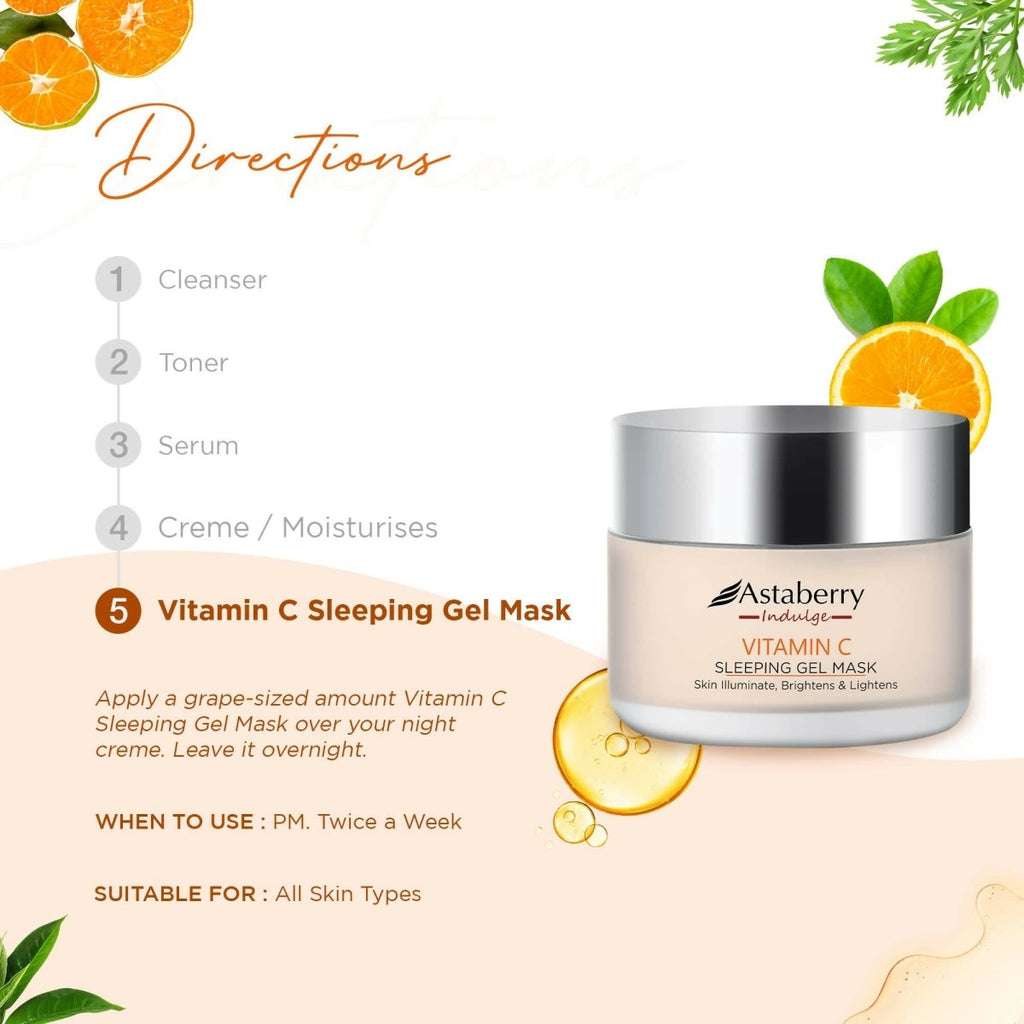 Astaberry Indulge Vitamin C Sleeping Gel Mask | Grocsy