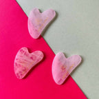 Natural Vibes Rose Quartz Gua Sha with Free Gold Beauty Elixir Oil | Grocsy