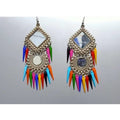 MS Fashion India Latest Trendy Multicolor Pearls Hanging Chandbali Earrings | Grocsy