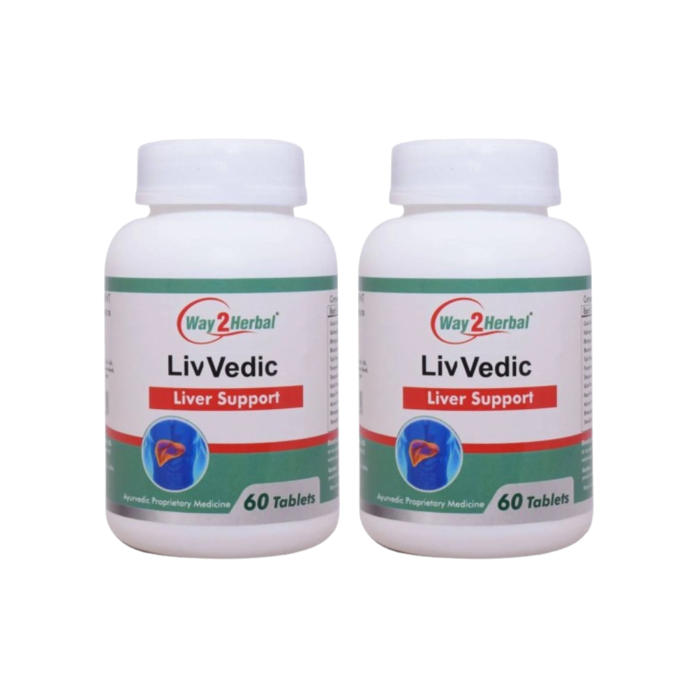 Way2herbal Livvedic Liver Support Tablets | Grocsy