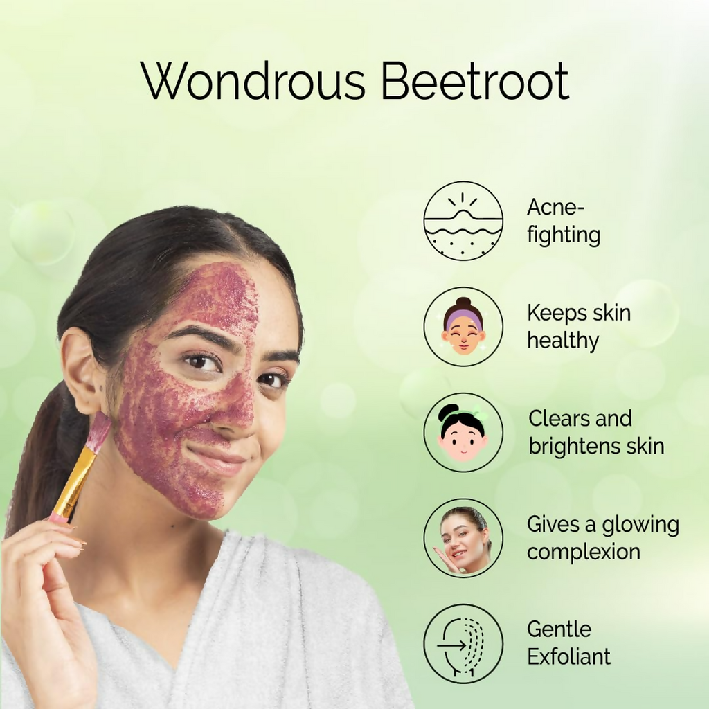 Pyoura Beetroot Powder For Clear Glowing & Rosy Skin Face Pack | Grocsy