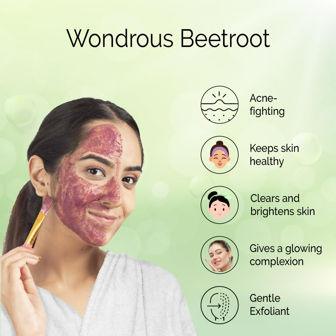 Pyoura Beetroot Powder For Clear Glowing & Rosy Skin Face Pack | Grocsy